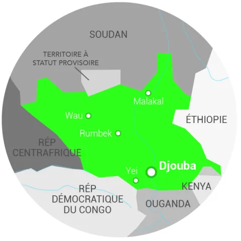Carte Soudan du Sud